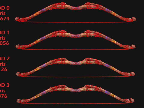 Wooden Bow and Quiver Arrows Fair Medieval Modèle 3D