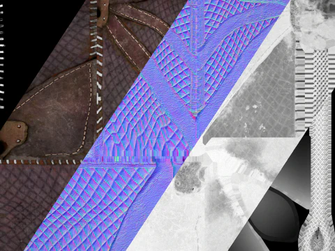 Arco in legno e frecce faretra Fiera medievale Modello 3D