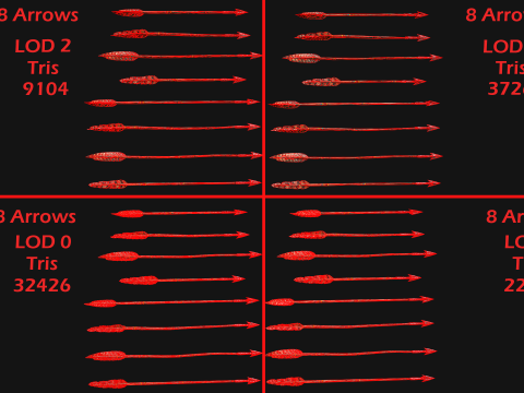 Bow Arrow Quiver Medieval Weapon Set 3D Model