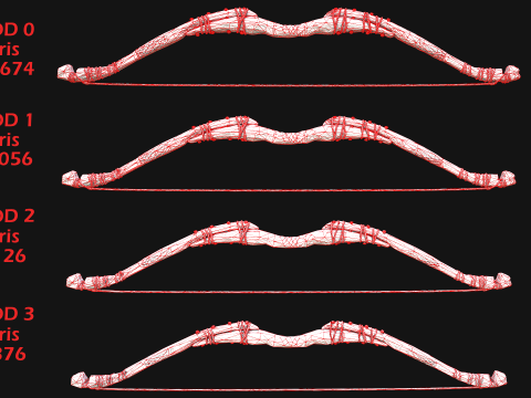 Bow Arrow Quiver Medieval Weapon Set 3D Model