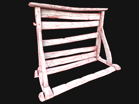 Medieval Collection Weapons Archer Bow Arrows Target Quiver 3D 모델