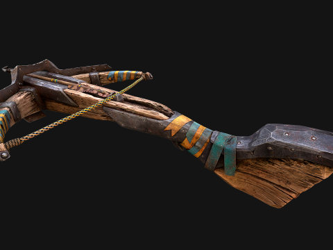 Arma medievale con balestra e freccia Modello 3D