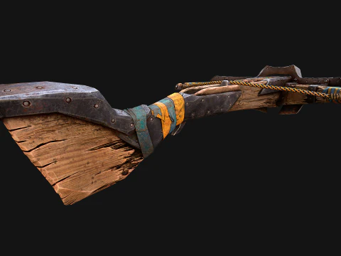 Medieval Crossbow and Arrow Bolt Weapon 3D Model