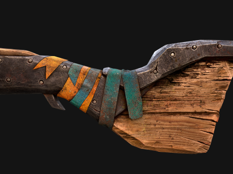 Arma medievale con balestra e freccia Modello 3D