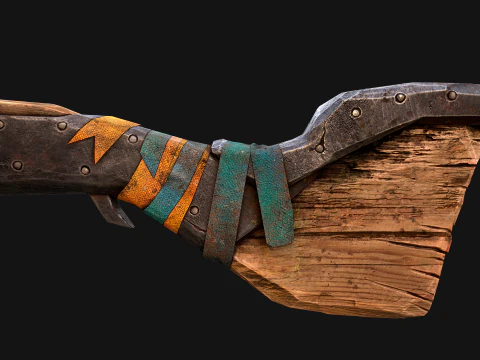 Medieval Crossbow and Arrow Bolt Weapon 3D Model