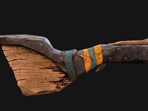 Medieval Crossbow and Arrow Bolt Weapon 3D Model