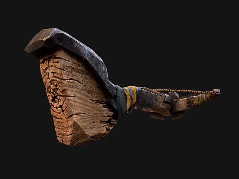 Medieval Crossbow and Arrow Bolt Weapon 3D Model