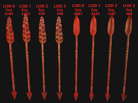 Medieval Crossbow and Arrow Bolt Weapon 3D Model