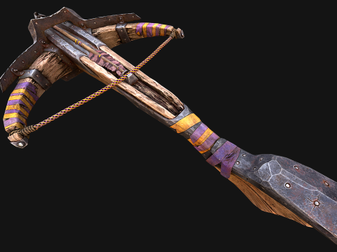 Medieval Crossbow Tournament Fair Weapon Model 3D
