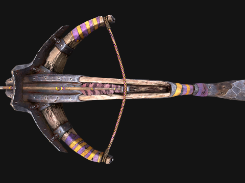 Medieval Crossbow Tournament Fair Weapon 3D Модель