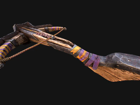 Medieval Crossbow Tournament Fair Weapon 3D Model