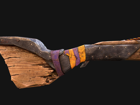 Medieval Crossbow Tournament Fair Weapon 3D Модель