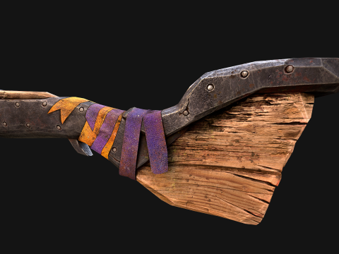 Medieval Crossbow Tournament Fair Weapon 3D Модель