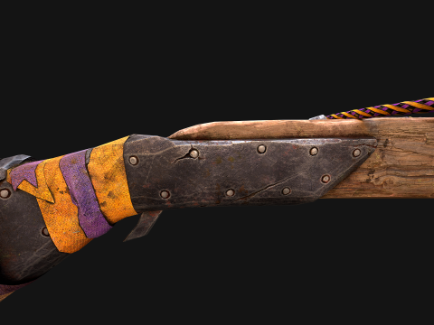 Medieval Crossbow Tournament Fair Weapon 3D Модель
