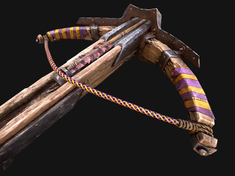 Medieval Crossbow Tournament Fair Weapon 3D Model
