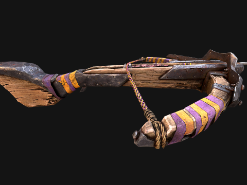 Medieval Crossbow Tournament Fair Weapon 3D Модель