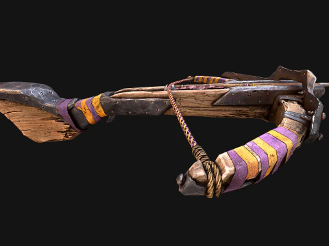 Medieval Crossbow Tournament Fair Weapon 3D Model