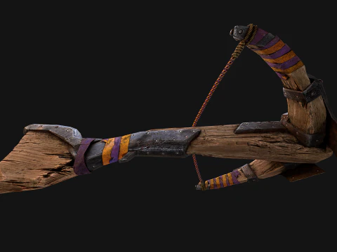Medieval Crossbow Tournament Fair Weapon 3D Model