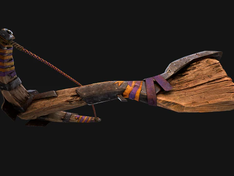 Medieval Crossbow Tournament Fair Weapon 3D Model