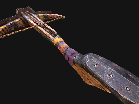 Medieval Crossbow Tournament Fair Weapon 3D Модель