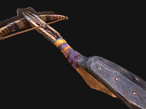 Medieval Crossbow Tournament Fair Weapon 3D Model