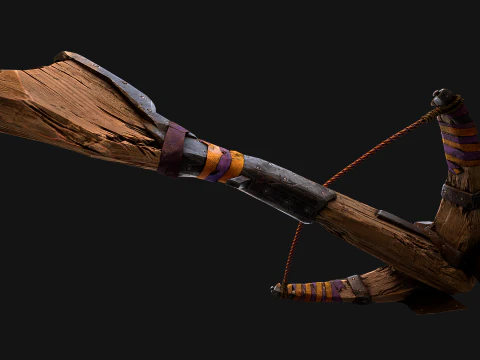 Medieval Crossbow Tournament Fair Weapon 3D Model