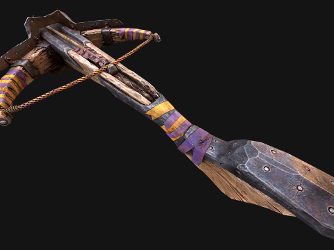 Medieval Crossbow Tournament Fair Weapon 3D Модель
