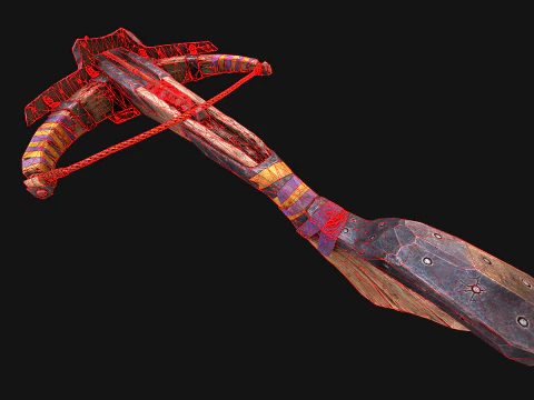 Medieval Crossbow Tournament Fair Weapon 3D Model