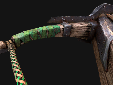 Wooden Crossbow Medieval Bandit Knight Weapon 3D Model