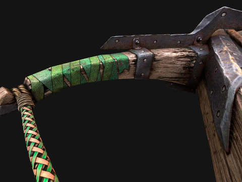 Wooden Crossbow Medieval Bandit Knight Weapon 3D Model