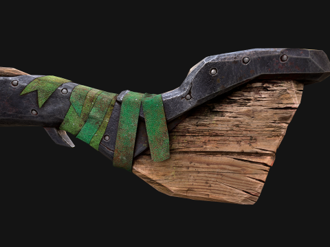 Wooden Crossbow Medieval Bandit Knight Weapon 3D Model