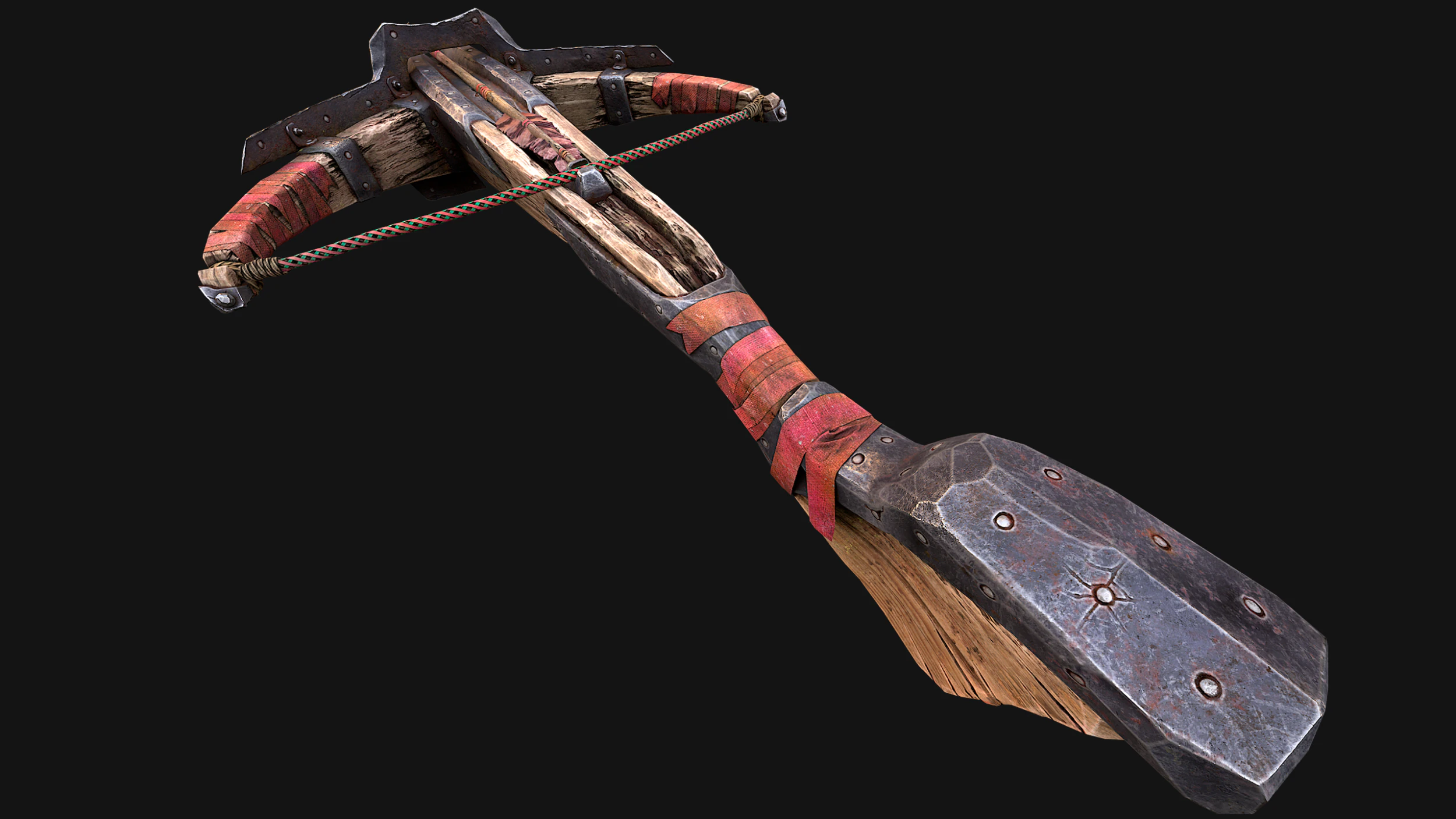 Crossbow Medieval Knight Weapon 3D Model .c4d .max .obj .3ds .fbx .stl .blend