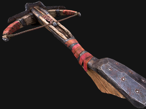 Crossbow Medieval Knight Weapon 3D Model