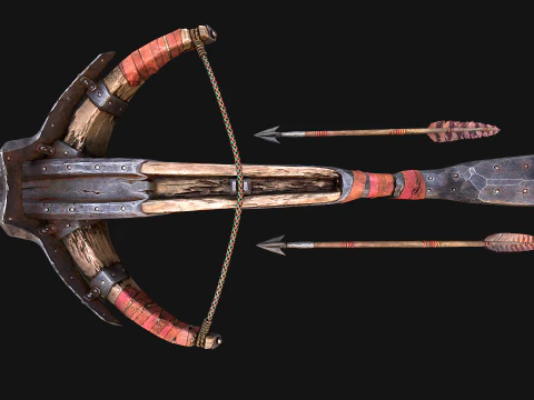 Crossbow Medieval Knight Weapon 3D Model