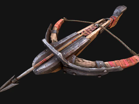Crossbow Medieval Knight Weapon 3D Model