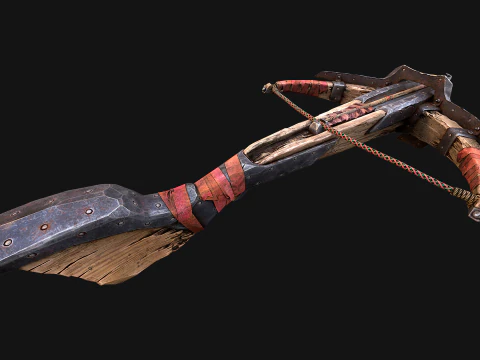 Crossbow Medieval Knight Weapon 3D Model