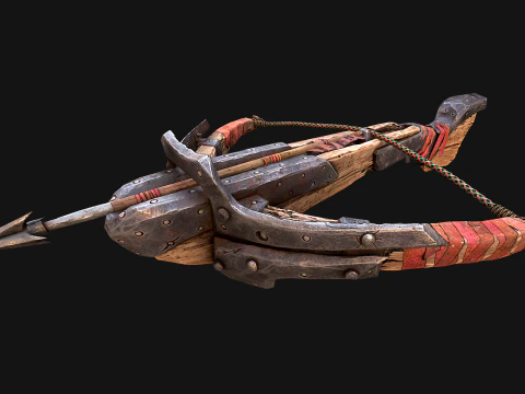 Crossbow Medieval Knight Weapon 3D Model