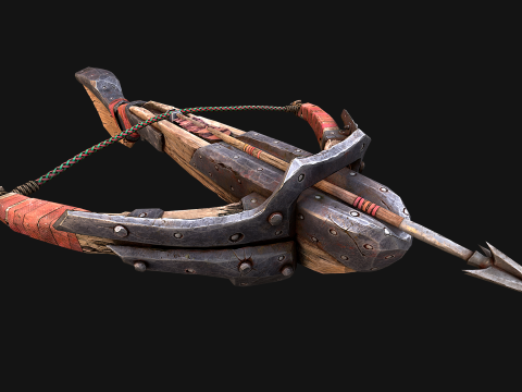 Crossbow Medieval Knight Weapon 3D Модель