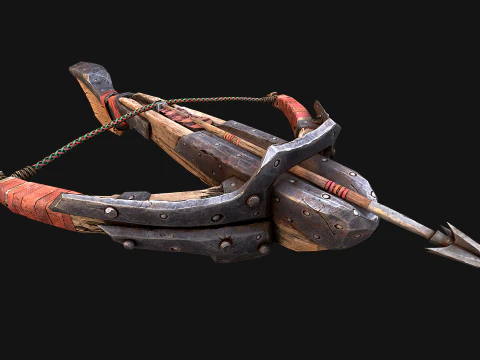 Crossbow Medieval Knight Weapon 3D Model