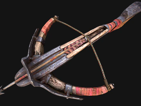 Crossbow Medieval Knight Weapon 3D Model