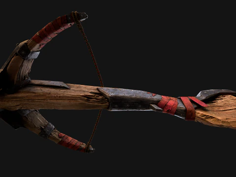 Crossbow Medieval Knight Weapon 3D Model