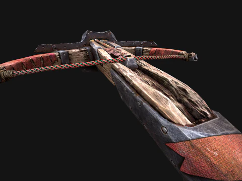Crossbow Medieval Knight Weapon 3D Model