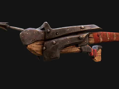 Crossbow Medieval Knight Weapon 3D Model