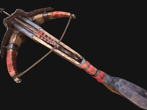 Medieval Crossbow Crossbowman Weapon Pack 3D Модель