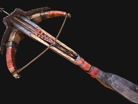 Medieval Crossbow Crossbowman Weapon Pack 3D Model