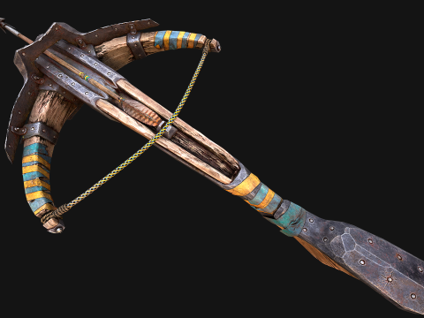 Medieval Crossbow Crossbowman Weapon Pack 3D Модель