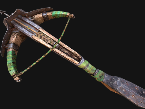 Medieval Crossbow Crossbowman Weapon Pack 3D Модель