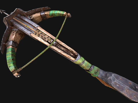Medieval Crossbow Crossbowman Weapon Pack 3D Model
