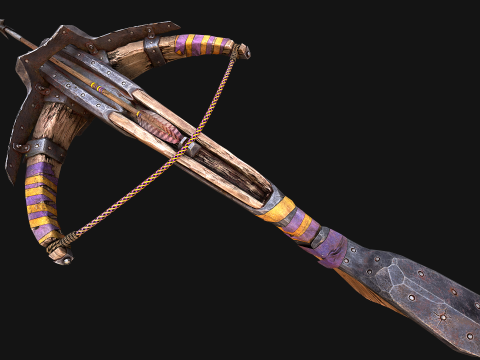 Medieval Crossbow Crossbowman Weapon Pack 3D Модель