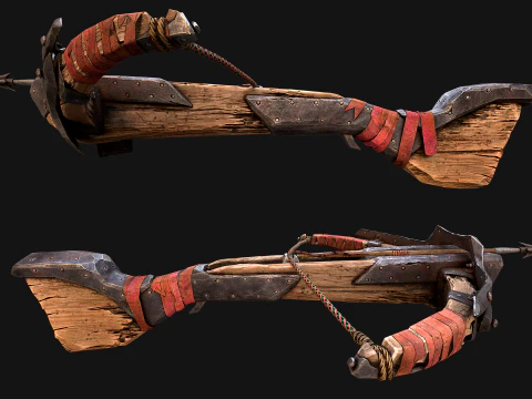 Medieval Crossbow Crossbowman Weapon Pack 3D Model